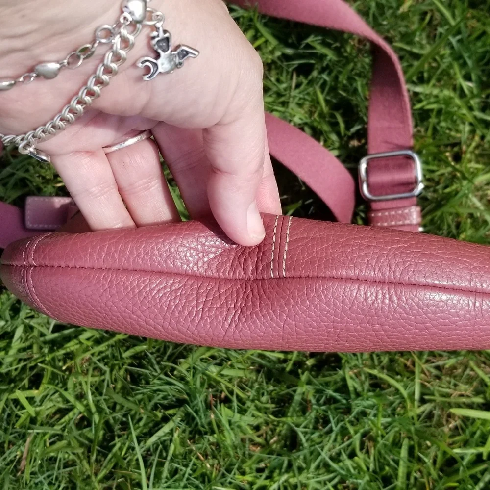 Coach Hamilton Pebble Leather Rose Crossbody